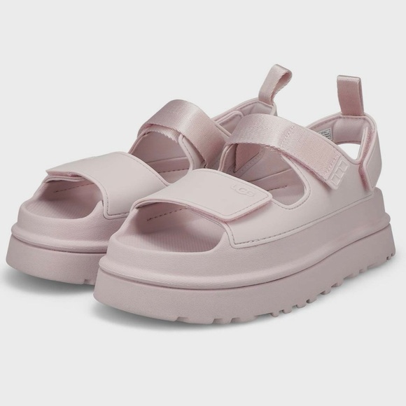 NIB UGG Goldenglow Platform Sandals in Bay Fog Size 8 - Picture 2 of 6